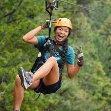 zipling near Arrowhead in colorado